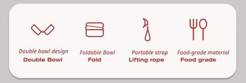 Foldable Outdoor Pet Bowl - Light Brown