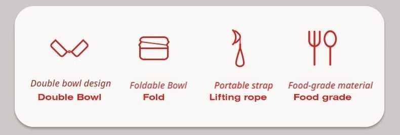 Foldable Outdoor Pet Bowl - Light Brown