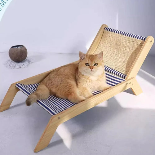Summer Lounger Cat Bed with Scratch Post & Hammock