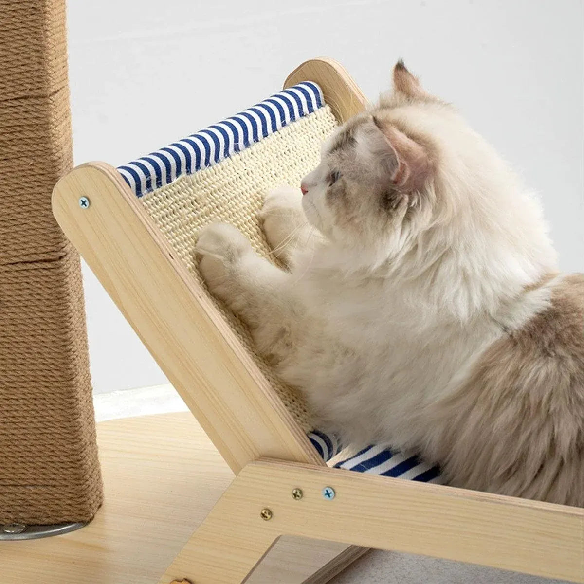 Summer Lounger Cat Bed with Scratch Post & Hammock