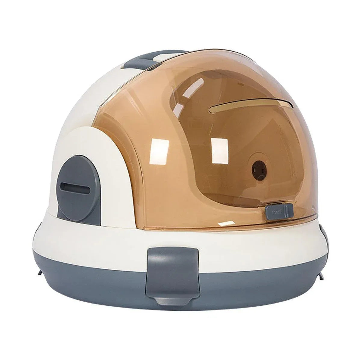 Large Capacity Cat & Kitten Travel Carrier – Space Capsule Design, Grey