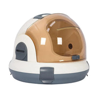 Large Capacity Cat & Kitten Travel Carrier – Space Capsule Design, Grey
