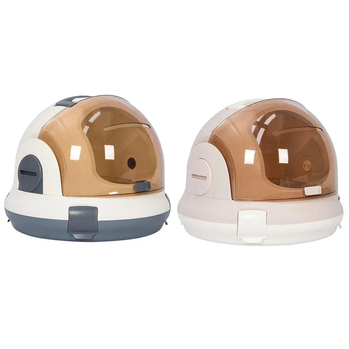 Large Capacity Cat & Kitten Travel Carrier – Space Capsule Design, Grey