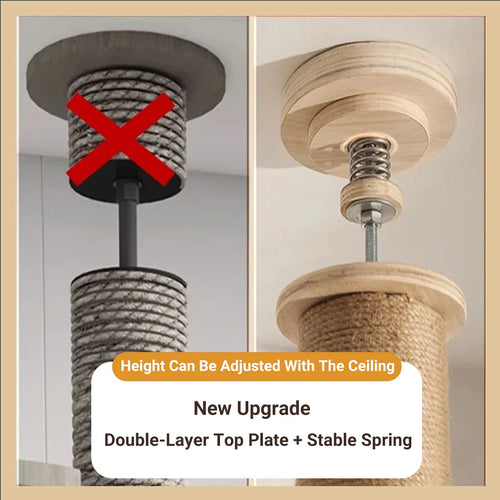 Multi-Level Cat Tree with Bowl – Floor-Standing Climbing Tower & Scratching Post
