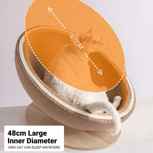 Egg Shell Cat Scratcher Nest – Combo Scratching Pad & Lounge
