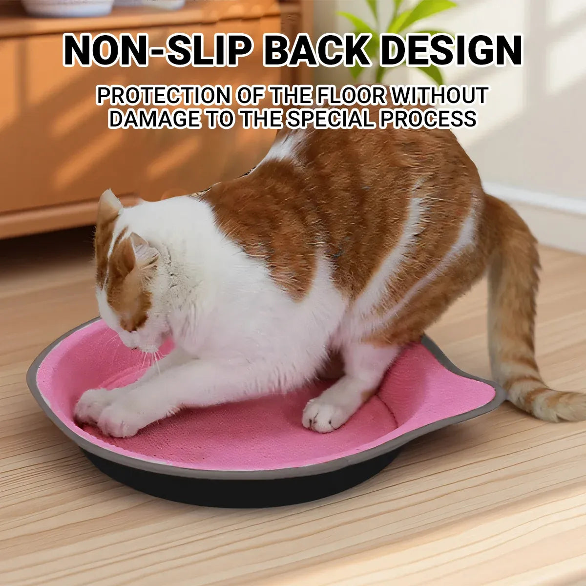 Non-Slip 2 in 1 Cat Scratching Pad – Indoor Kitten & Cat, Beige