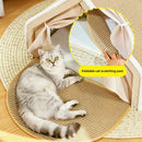 Cat Tent House with Built-In Scratcher – Semi-Enclosed Cozy Bed