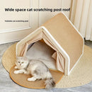 Cat Tent House with Built-In Scratcher – Semi-Enclosed Cozy Bed