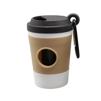 On-the-Go Coffee Cup Poop Bag Dispenser - Black