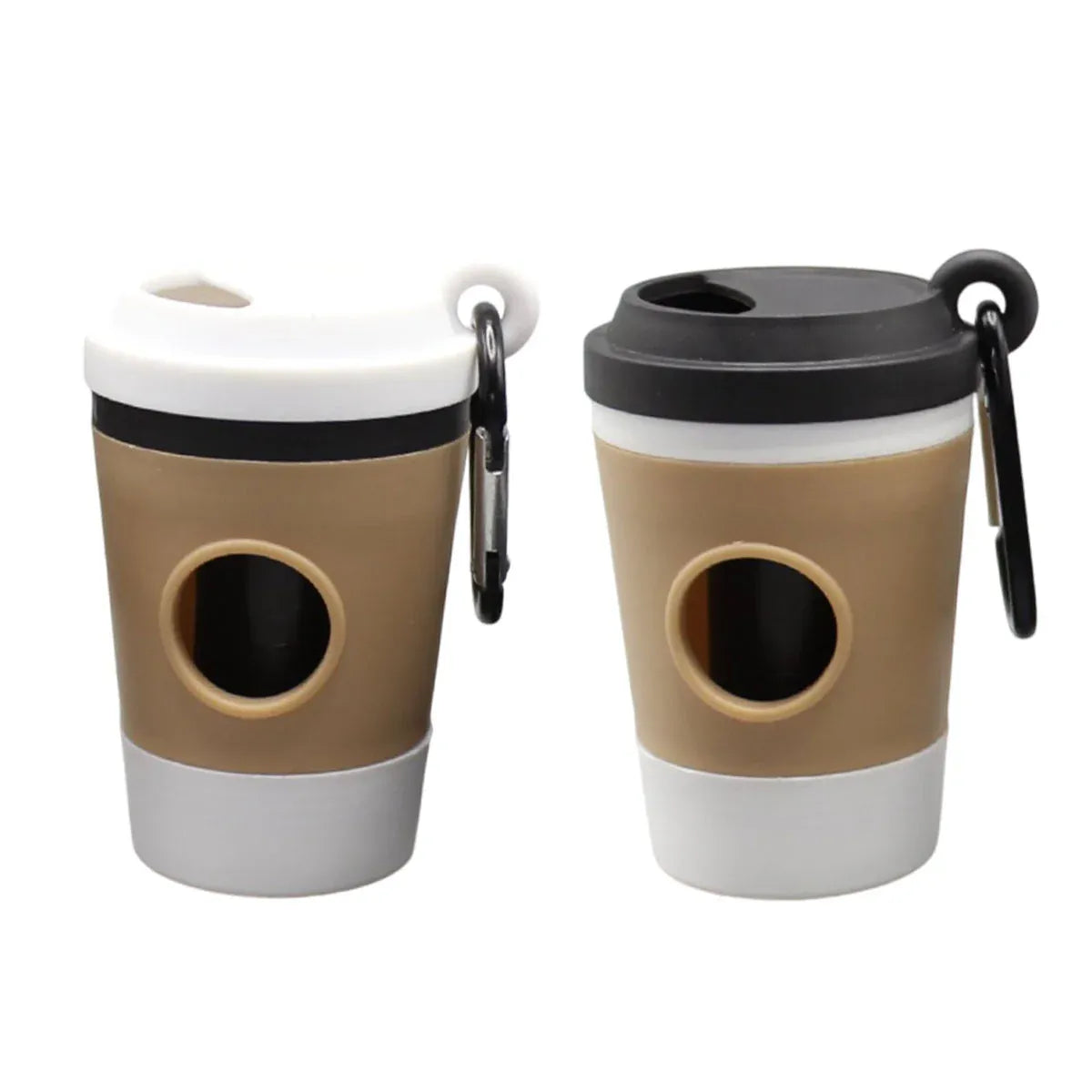 On-the-Go Coffee Cup Poop Bag Dispenser - Black