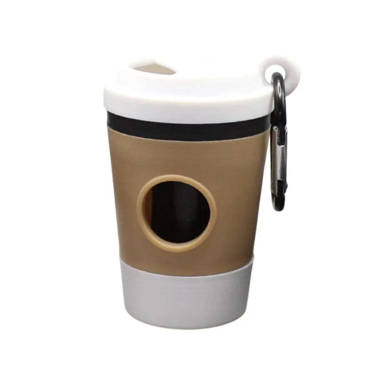 On-the-Go Coffee Cup Poop Bag Dispenser – White