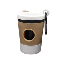 On-the-Go Coffee Cup Poop Bag Dispenser – White