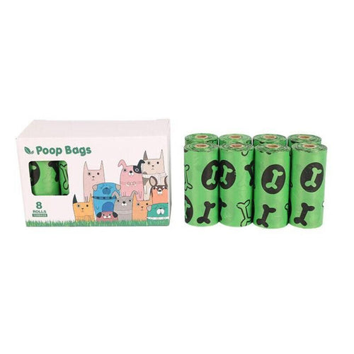 Biodegradable & Compostable Dog Poo Bags - 8 Rolls(120 Bags)