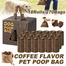 Coffee-Scented Poop Bags for Dogs & Cats – Leak-Proof, Bulk Pack of 18 rolls/270 Bags