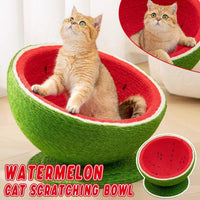 Watermelon Cat Scratching Bowl - All in One Scratcher Toy for Cats & Kitten