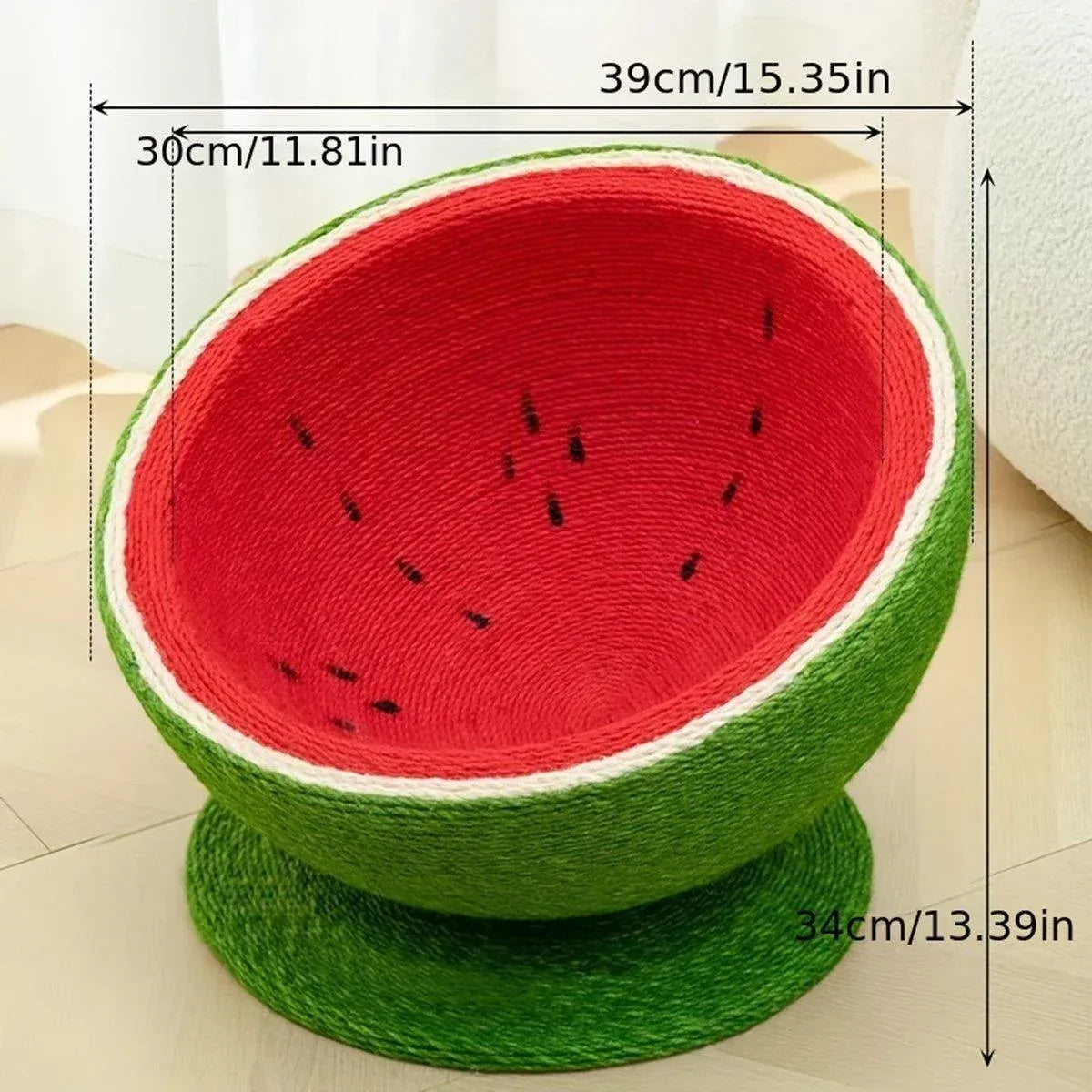 Watermelon Cat Scratching Bowl - All in One Scratcher Toy for Cats & Kitten