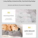 Extra Thick Plush Dog Bed – Winter Warm, Machine Washable & Non-Slip, Grey (120cm)