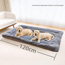 Extra Thick Plush Dog Bed – Winter Warm, Machine Washable & Non-Slip, Grey (120cm)