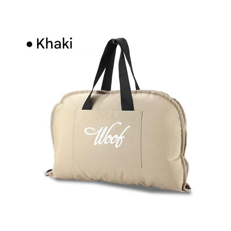 Travel-Ready Pet Bed – Washable, Waterproof, Foldable with Carry Handle - Khaki, Size S