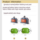 Travel-Ready Pet Bed – Washable, Waterproof, Foldable with Carry Handle - Khaki, Size M