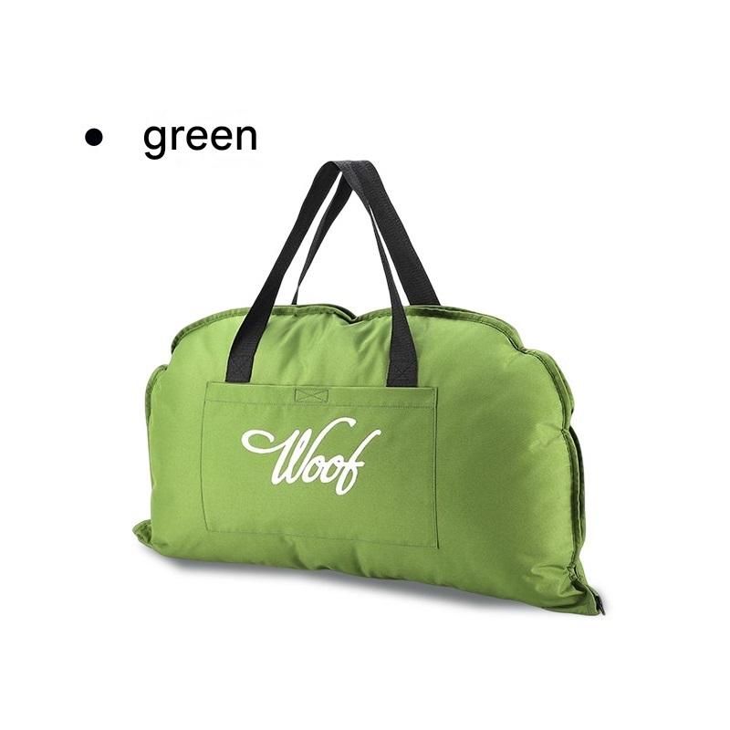 Travel-Ready Pet Bed – Washable, Waterproof, Foldable with Carry Handle - Green, Size S