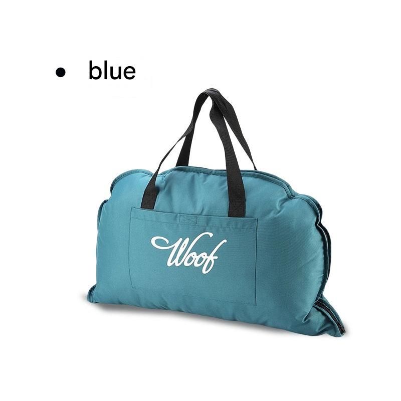 Travel-Ready Pet Bed – Washable, Waterproof, Foldable with Carry Handle - Blue, Size S